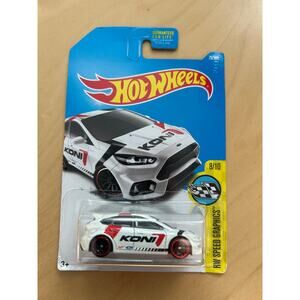 Hot Wheels Ford Focus RS KONI White HW Speed Graphics 8/10 Diecast Car